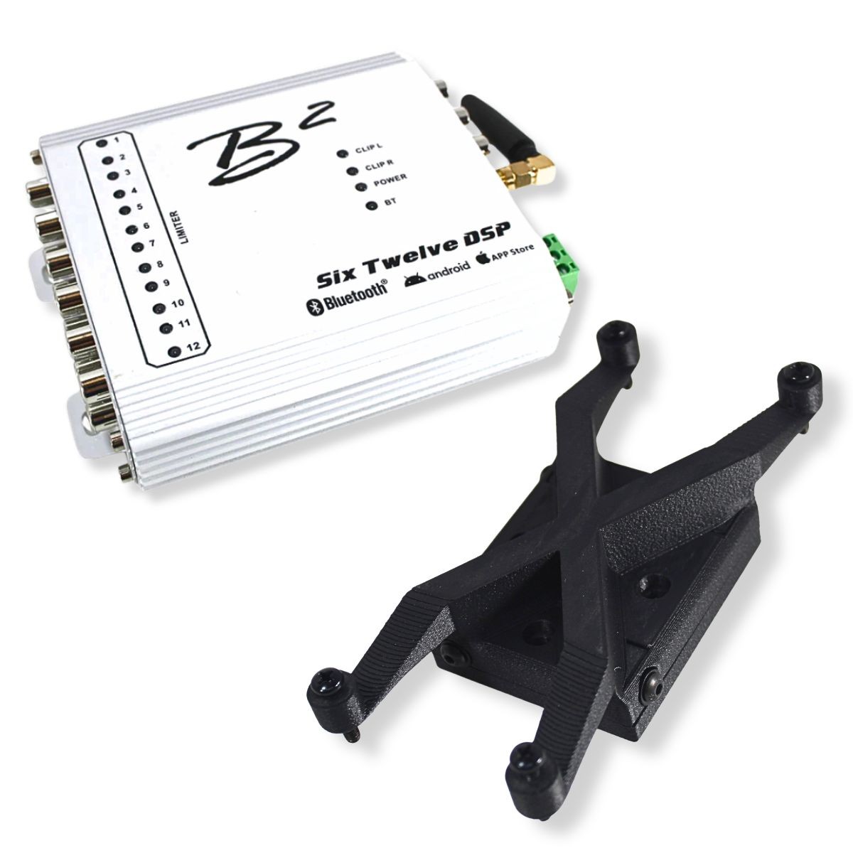 Car Audio SixTwelve White 12Ch Bluetooth DSP 4V 96kHz w Floating Mount Bracket