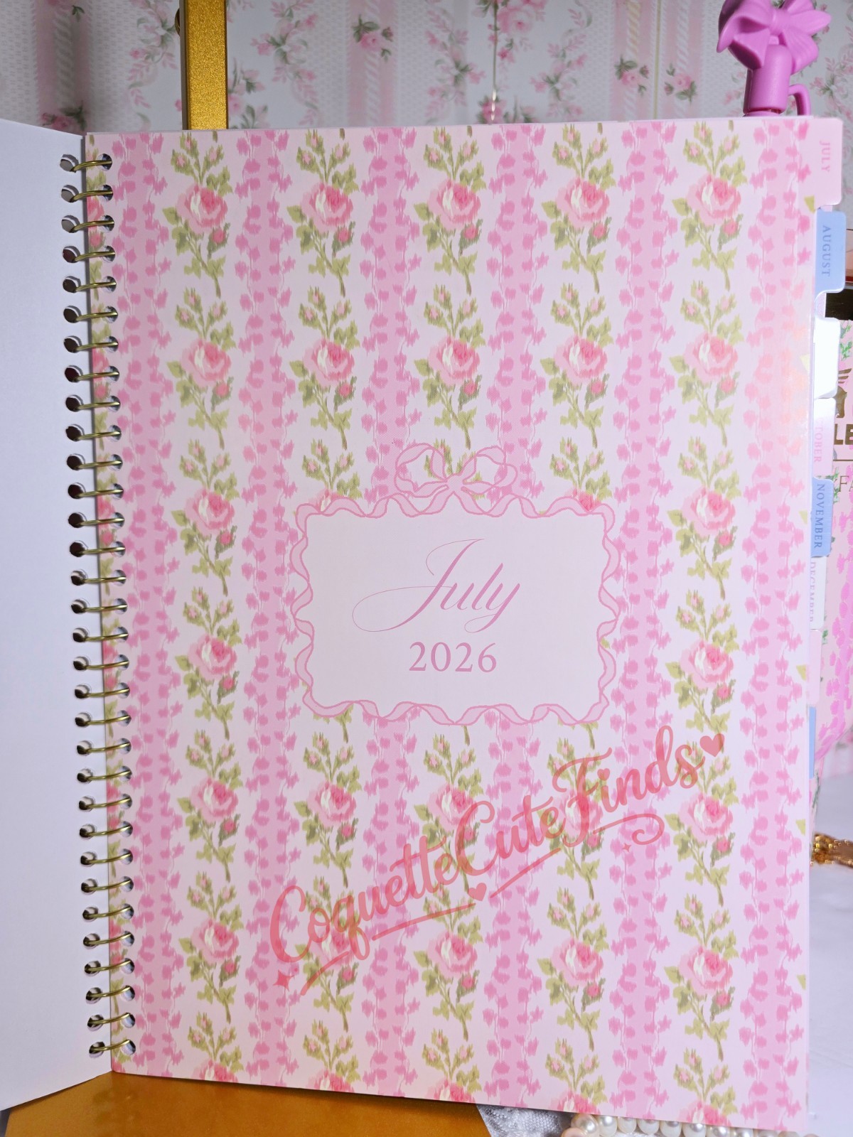 LoveShackFancy x Yoobi 2026-2027 Planner + Matching Bow Pen Set NWT SOLD OUT