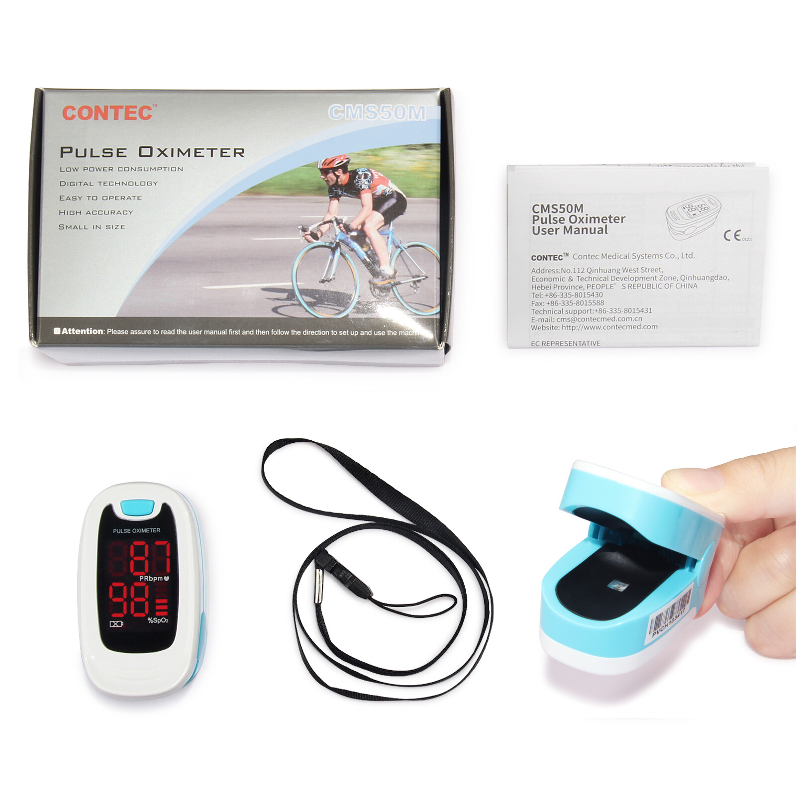 Finger Tip Pulse Oximeter SpO2 Heart Rate monitor blood oxygen Meter Sensor LED