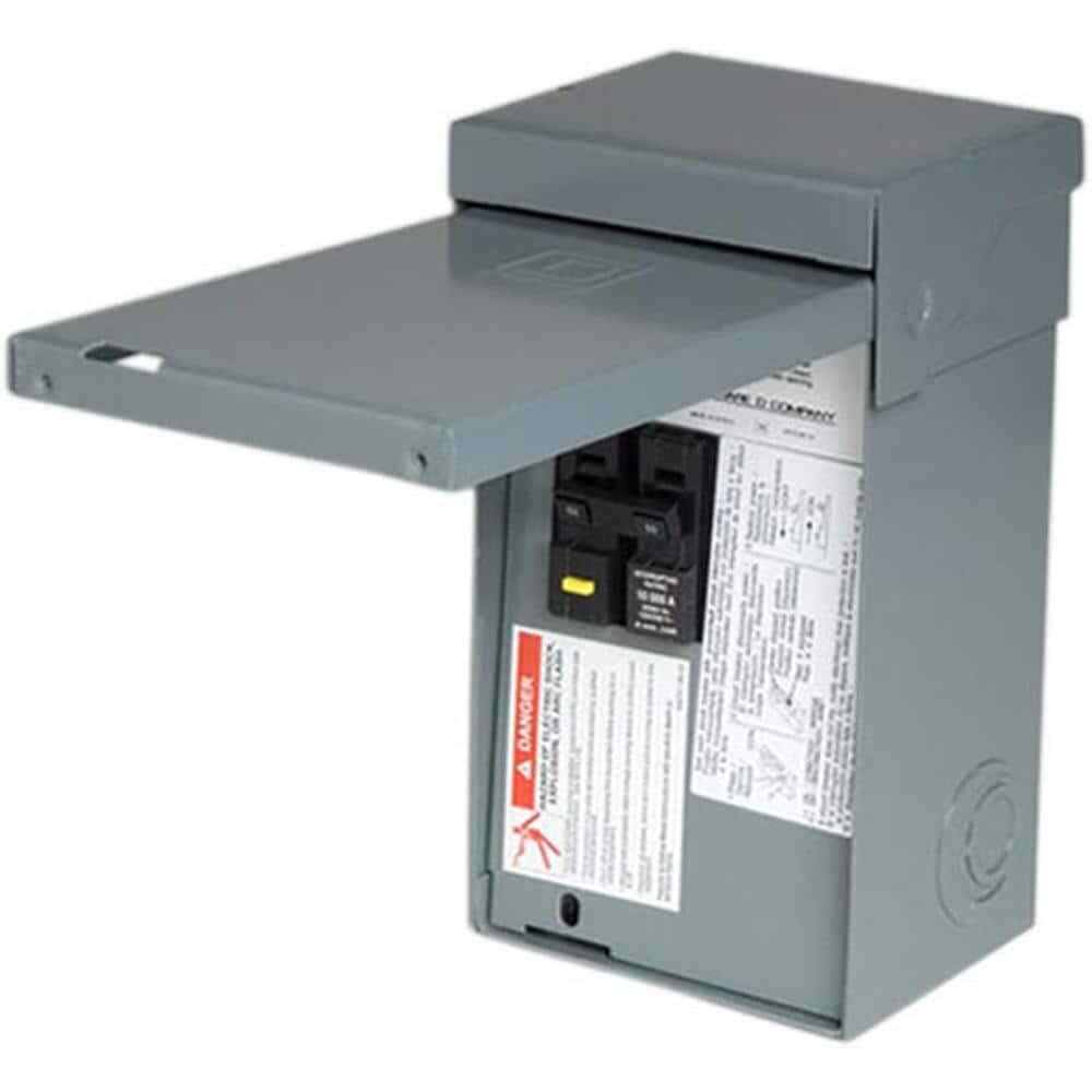 Spa Pool Panel Homeline 50 Amp 2-Space Outdoor 4-Circuit Main Lug Load Center