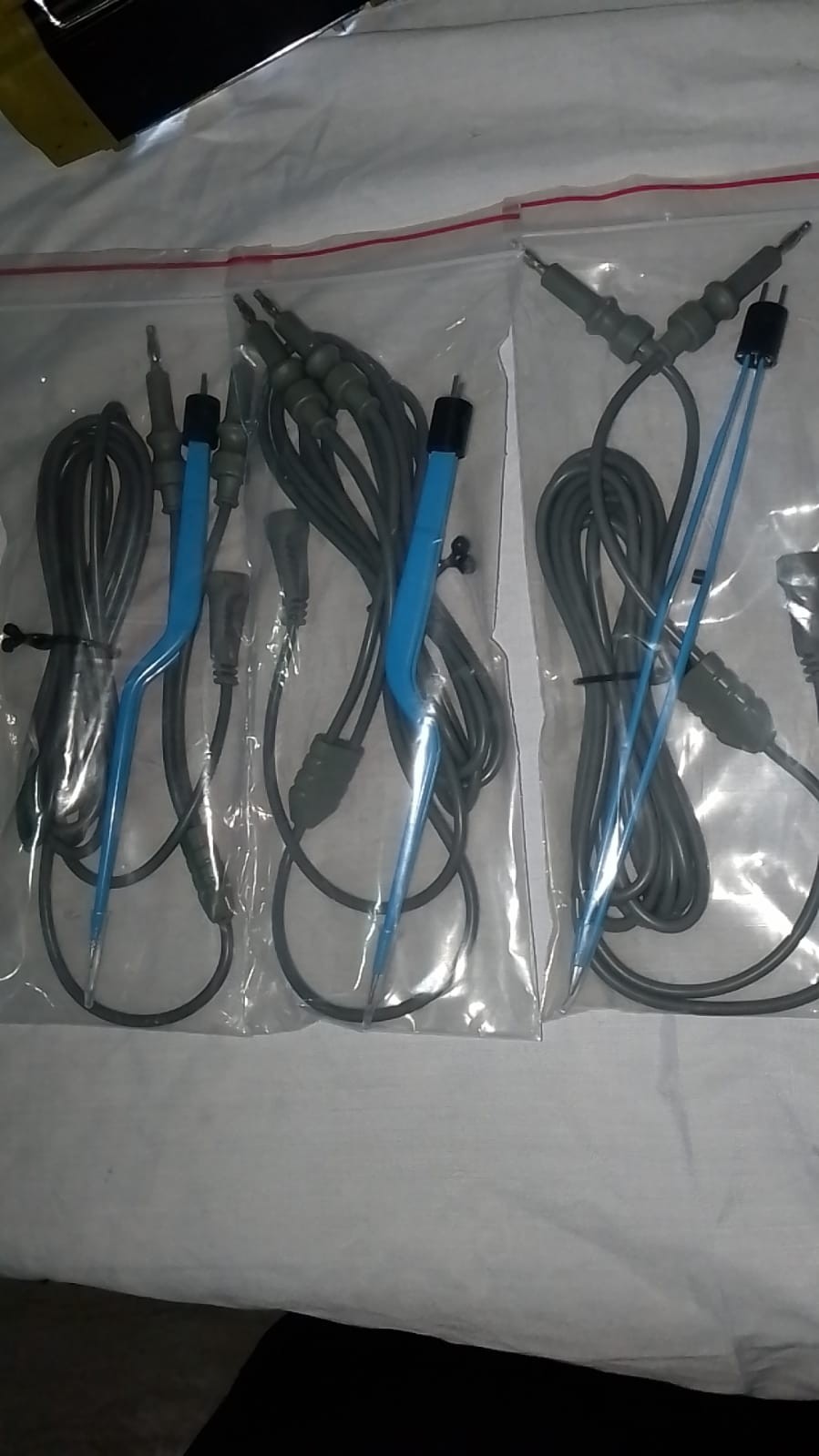 Reusable Bipolar Bayonet Forceps 2Pin Cable Non Stick Malleable 22.5cm 0.5-2.0mm