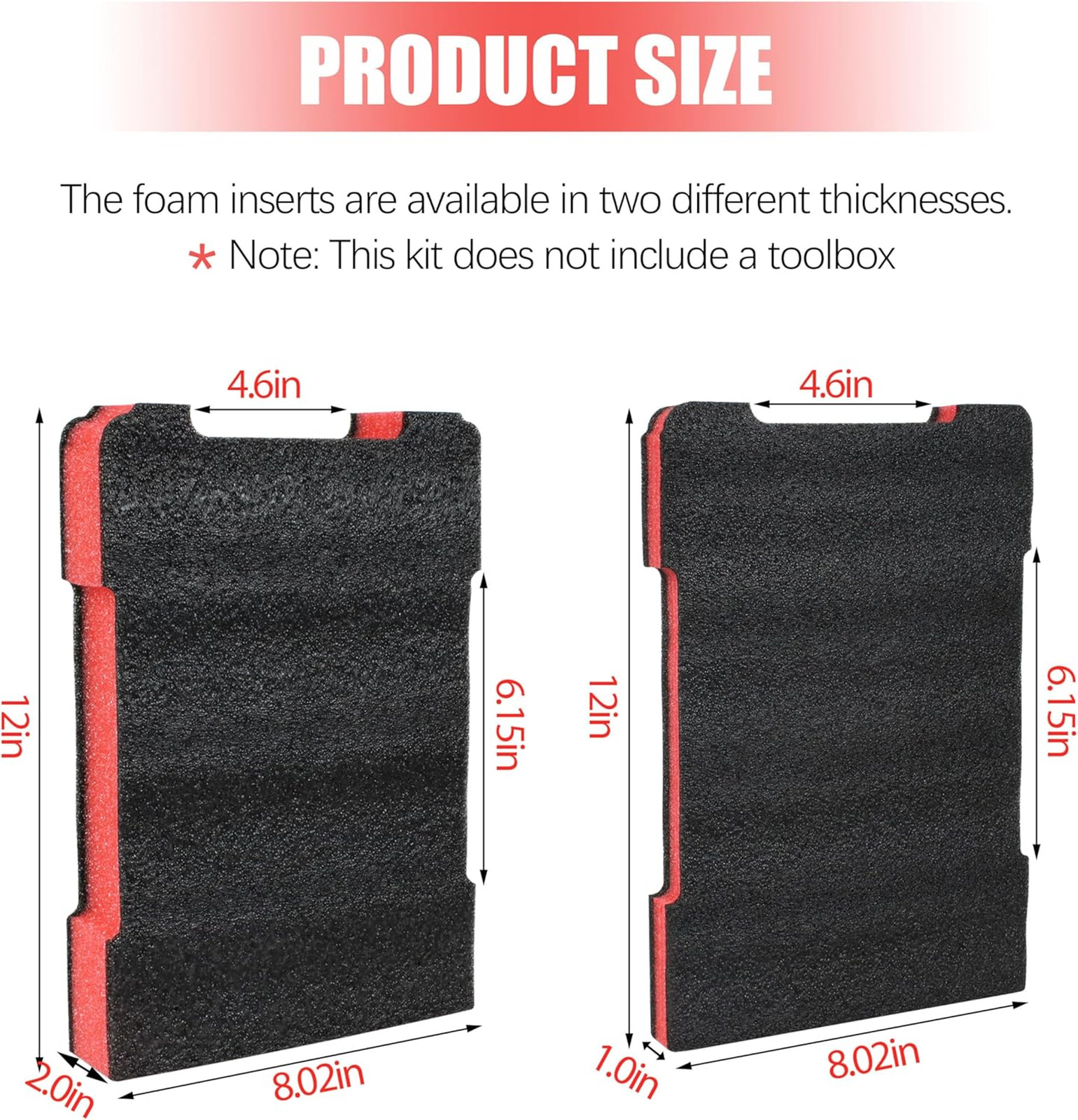 Foam Packout Insert for Milwaukee 48-22-8435 Two Piece Tool Storage Organizer