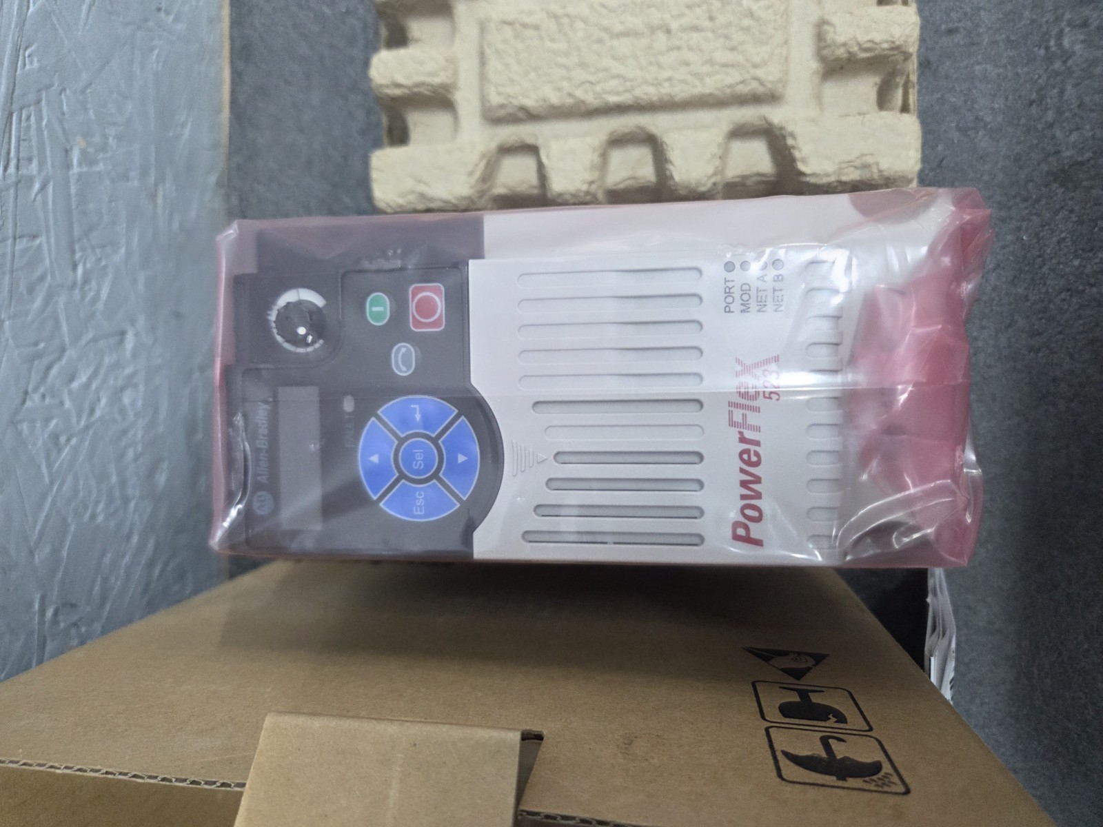 Allen-Bradley PowerFlex 523 25A-D010N104, 480V, 5HP, 3PH, Ser A, NOS AC Drive