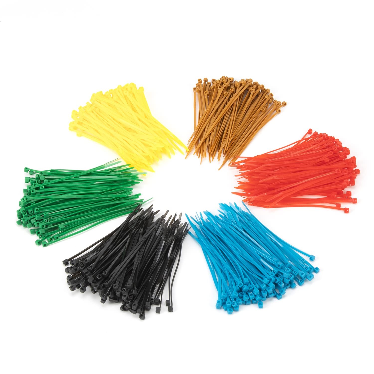 1400 PCS 4 Inch Colored Zip Ties Multicolor Plastic Wire Cable Ties 14 Color