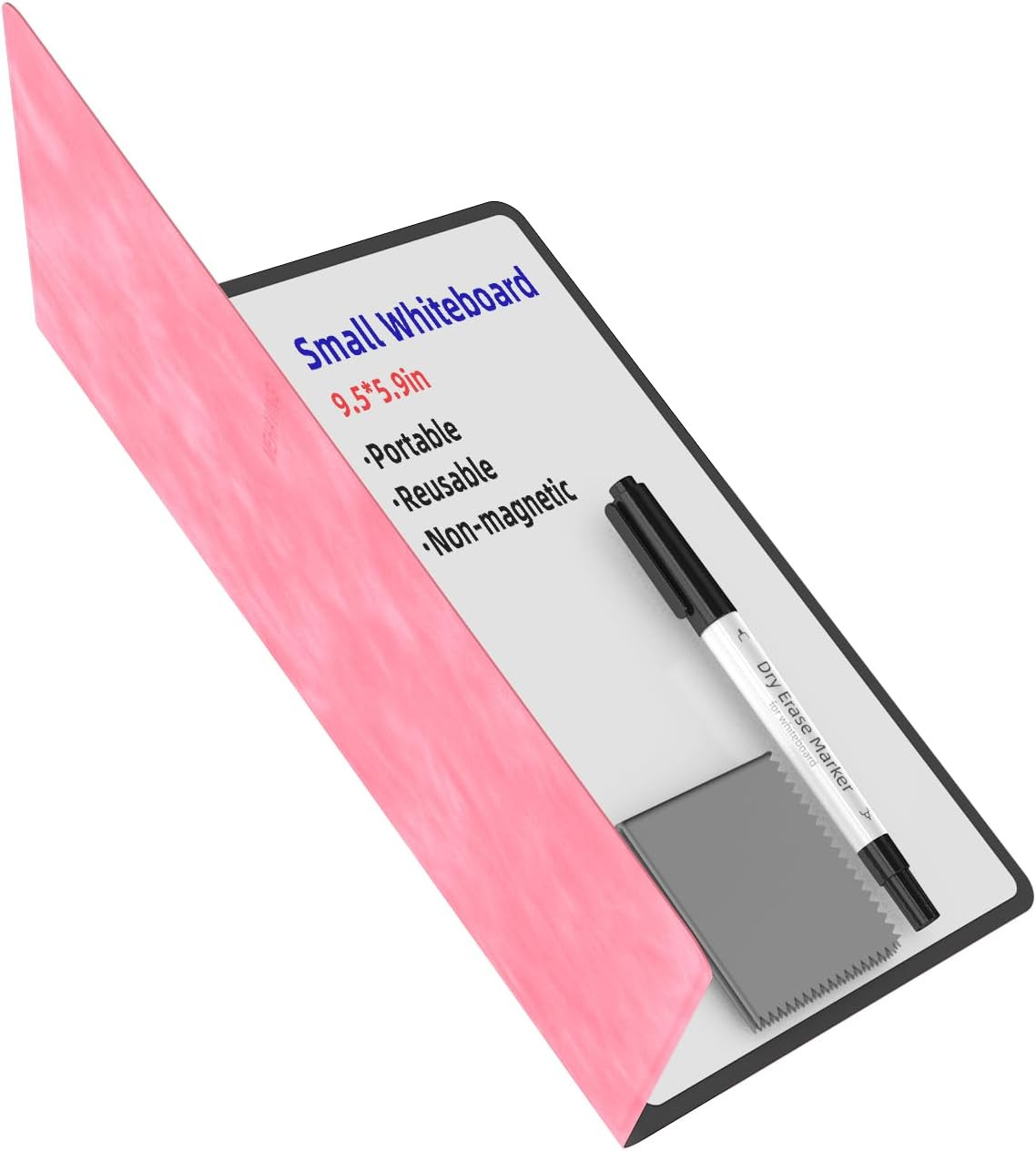 Portable Small White Board Dry Erase Board, Reusable 9.5 * 6.6In Notebook Memo,
