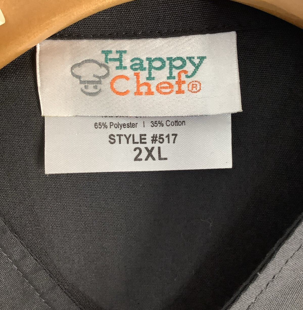 Happy Chef Professional Coat Men’s 2XLBurgundy / Black Short sleeve Snap