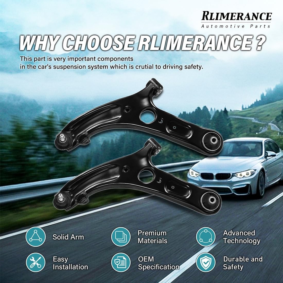4pc Front Upper Lower Control Arms 06 Ram 1500 03 Ram 2500 3500 4WD