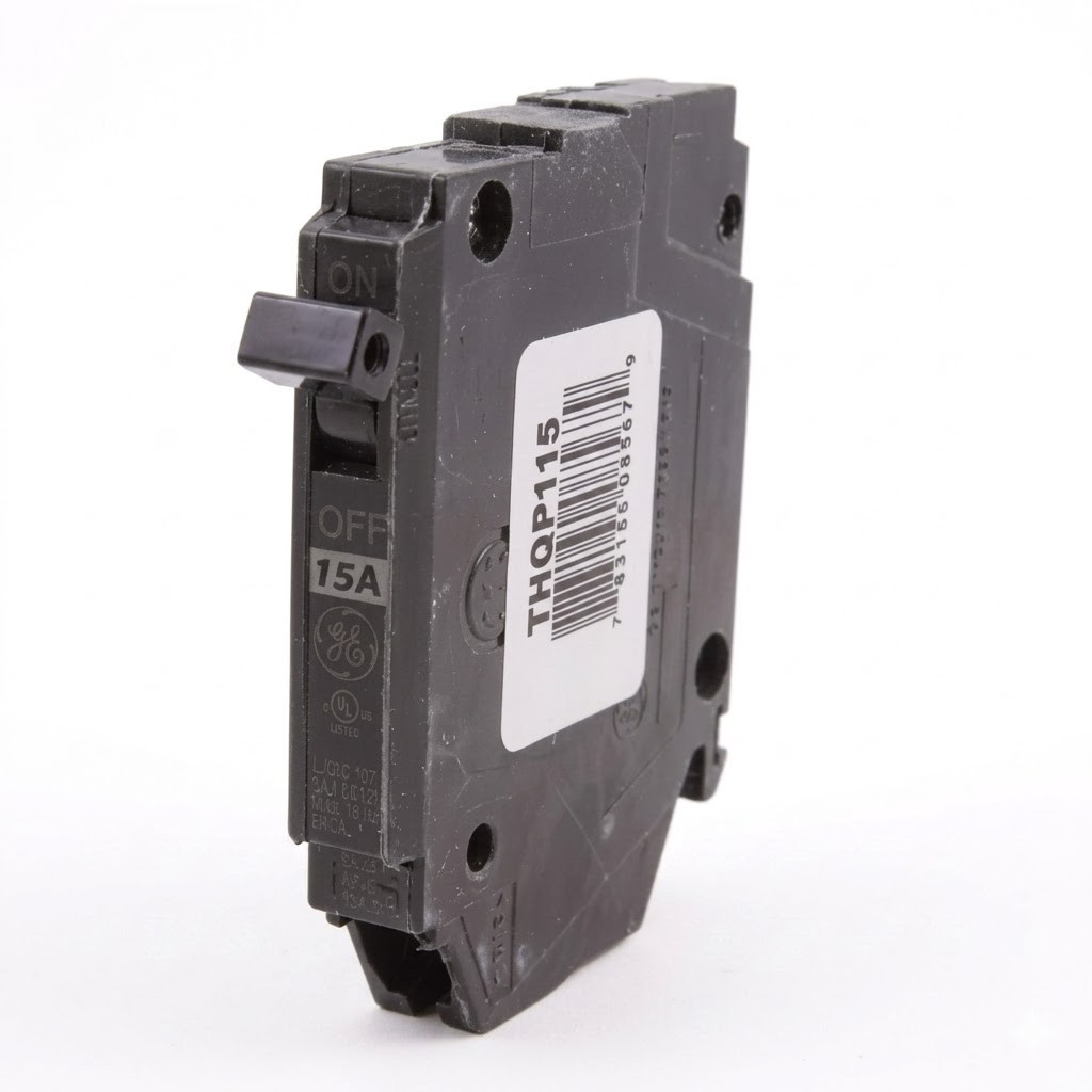 GE Q-Line 15 Amp 1/2 in. Single-Pole Circuit Breaker (THQP115) Pack of 3