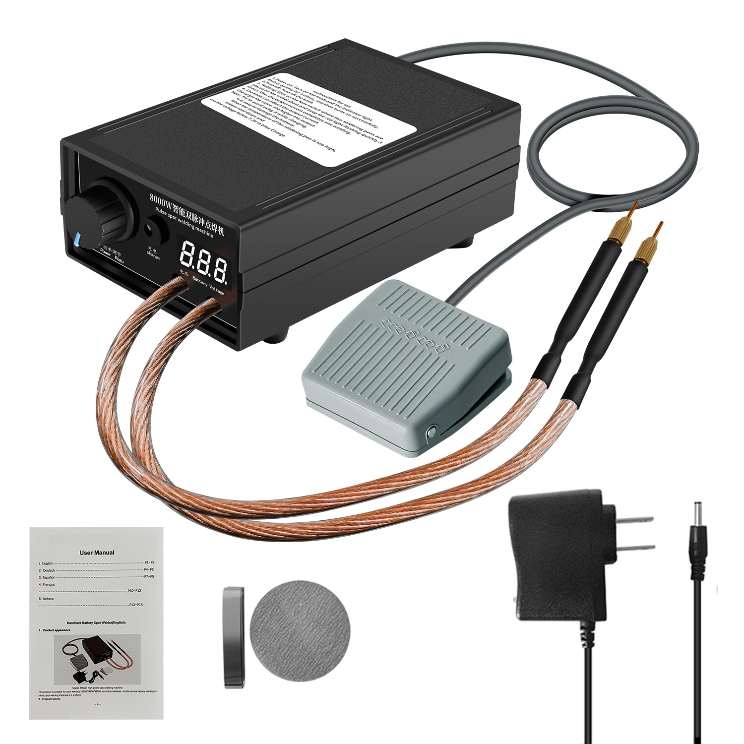 For 18650 Li-ion Battery Pack 8000W Mini Spot Welder Nickel Strip Welding Tools