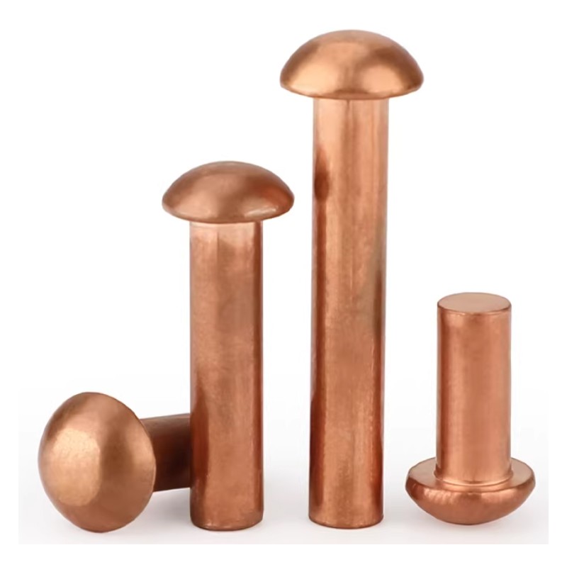 GB867 DIN 660 Solid Brass Round Head Rivet Cup Head Rivet Fasteners M1.5 M2-M8