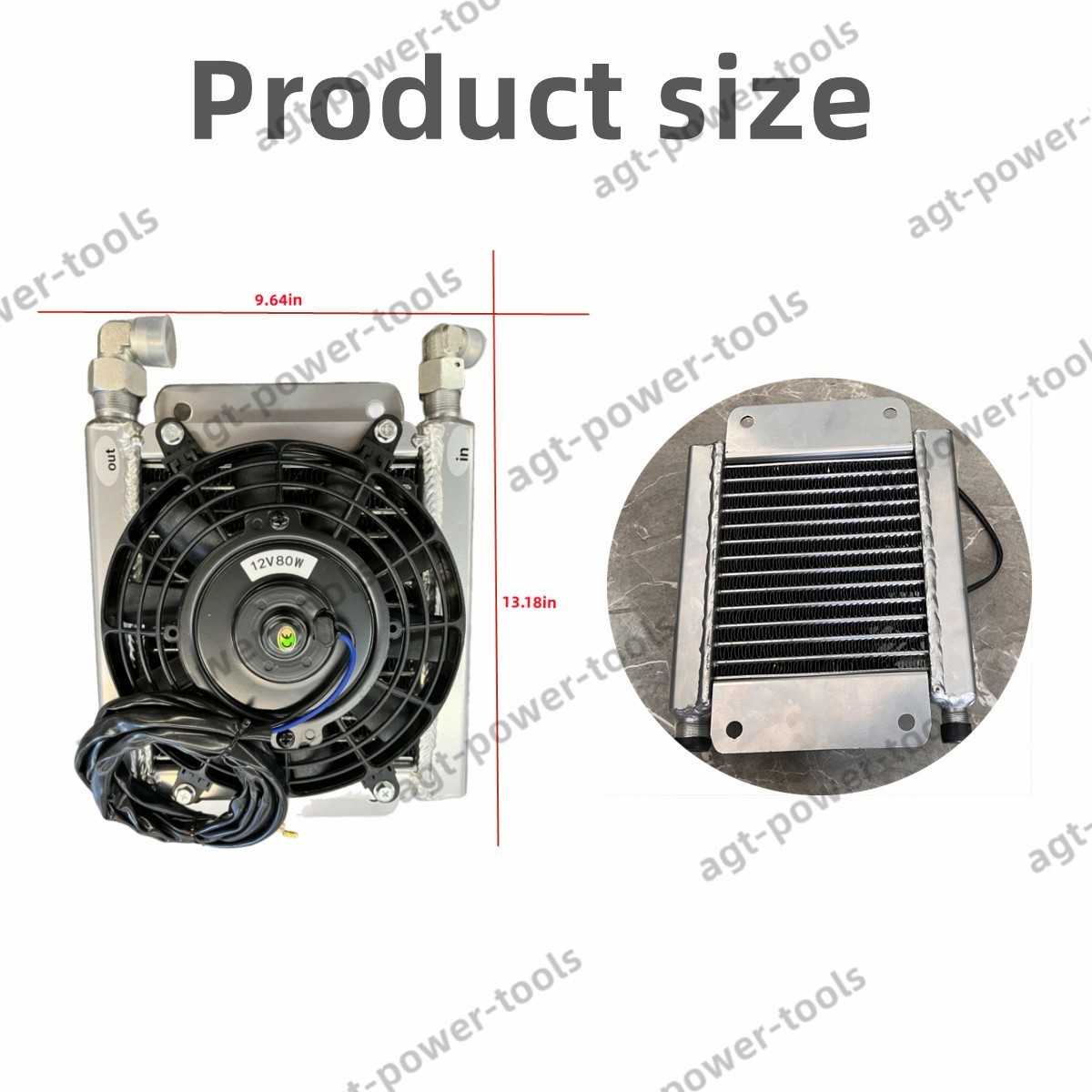 Agrotk Radiator Cooling Fan Hydraulic Oil Cooler Fans Mini Excavators Attachment