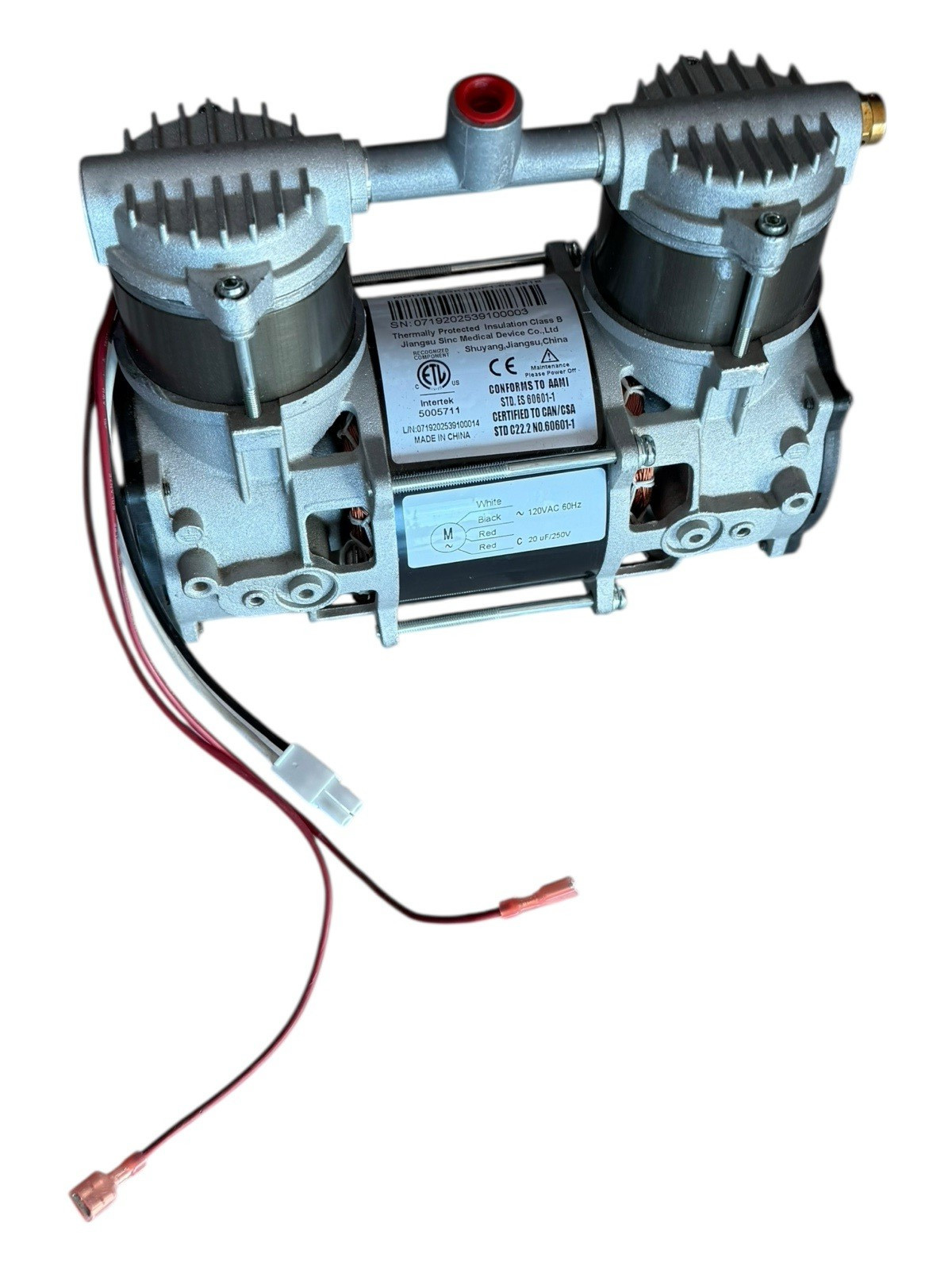 Oilless Air Pump ZGK300P1-65 w/ Motor Run Capacitor (110v/60Hz/1) 290W