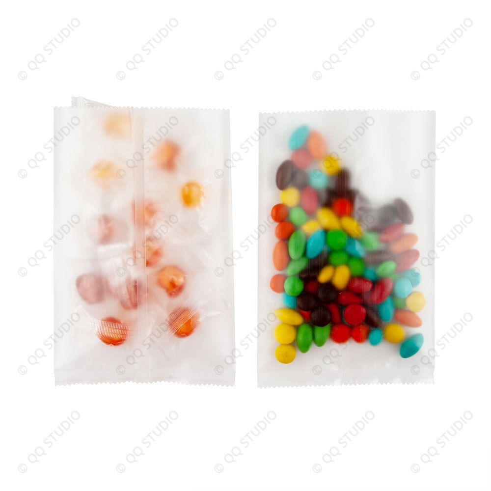 5.5×7.75in Matte Frosted Clear Mylar Back Central Seal Bag w/ Machine