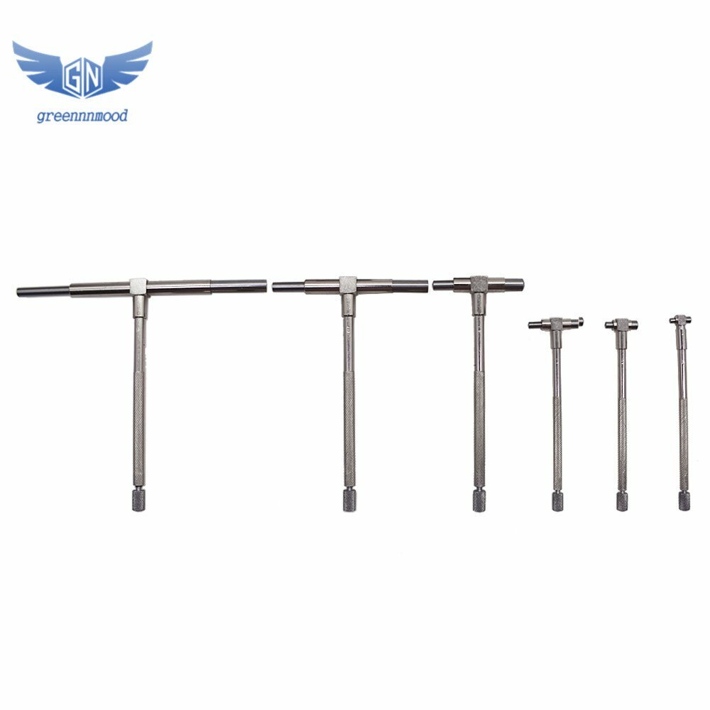6 Pcs Telescoping Gage Set 5/16″ – 6″ Range Precision T-Bore Hole Gauges Set