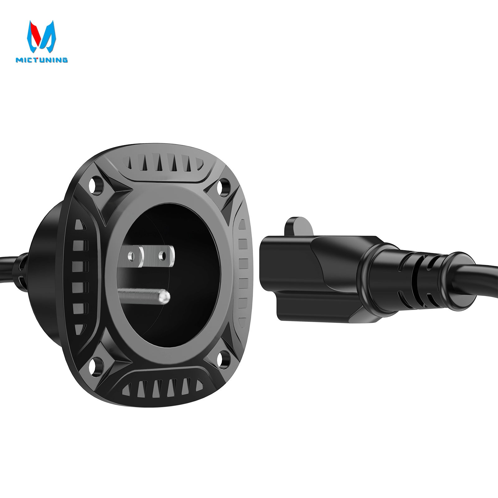 5-in-1 AC Port Plug, 20 Amp 125V RV Shore Power Inlet Plug with T-Blade Adapter