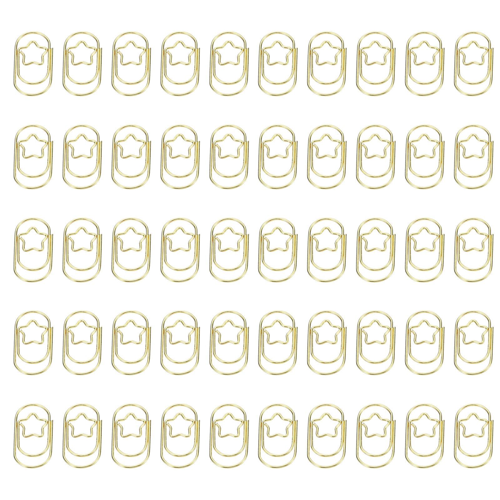 50 Pcs Paper Clip for Office Art Home Daily Use Gold Tone 0.9-inch