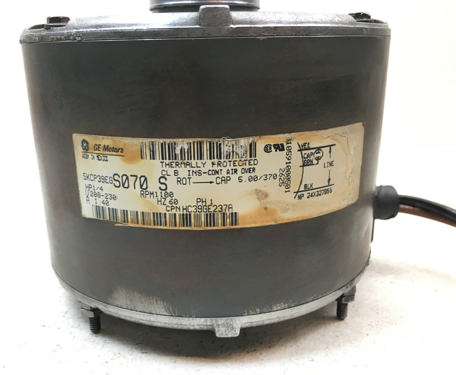 GE 5KCP39EGS070S Carrier HC39GE237A Condenser Fan Motor 1/4 HP used tested #L50