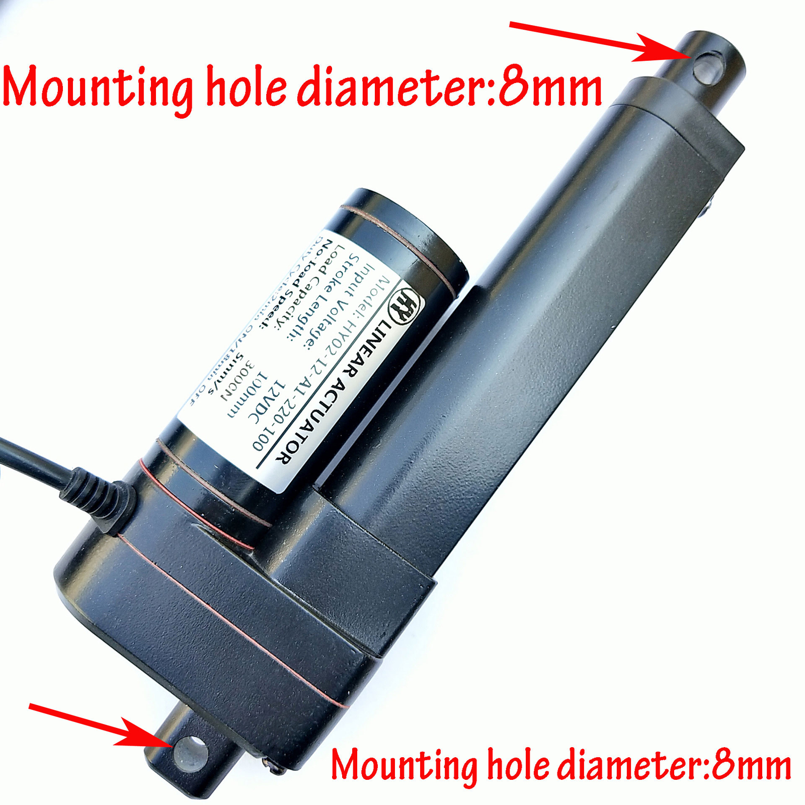 2000N Linear Actuator 12V Heavy Duty IP65 Waterproof Stroke 2″~40″ 1000MM 450lbs