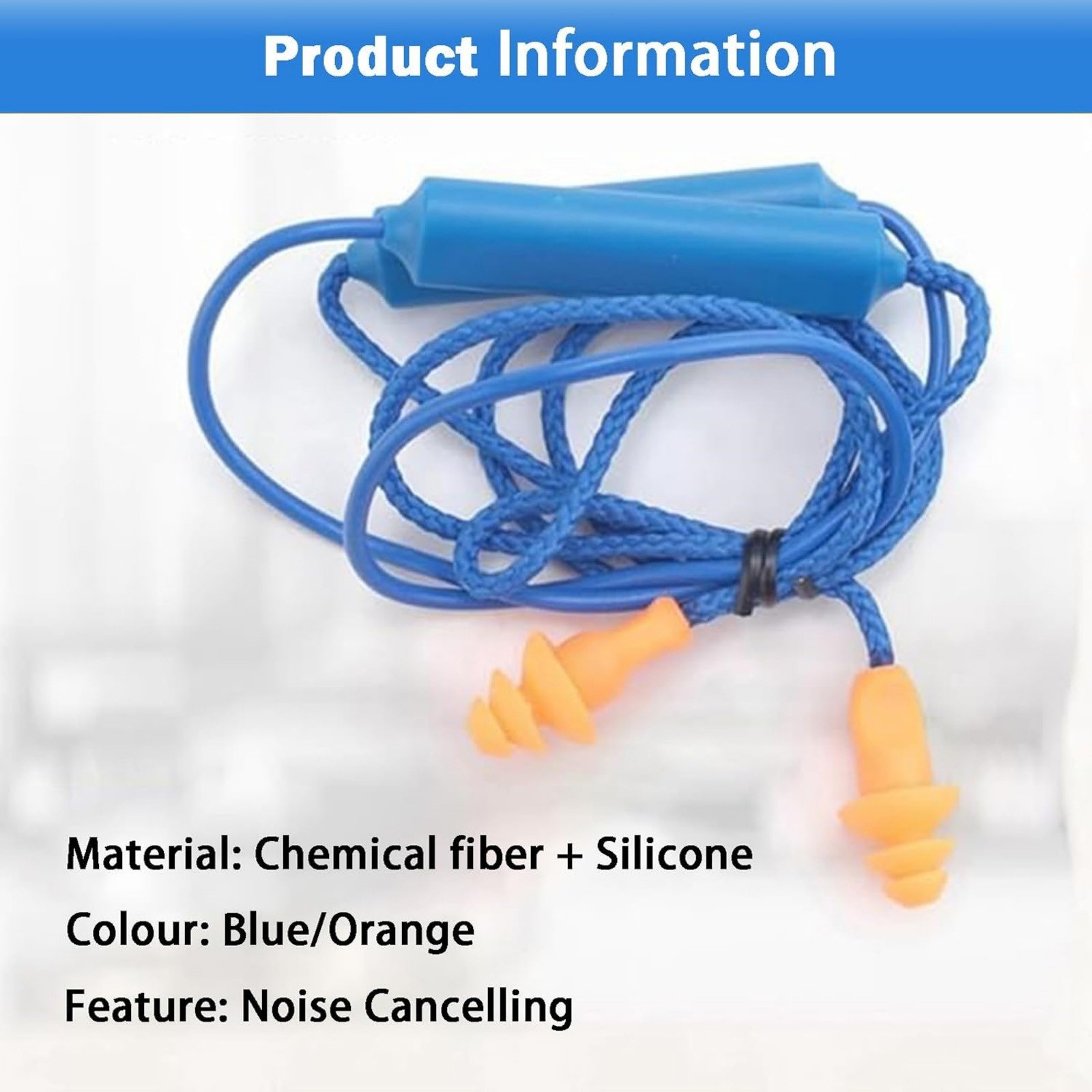 2-Set Blue Bluetooth Ear Plugs, Noise-Isolating for Work & Hearing Protection