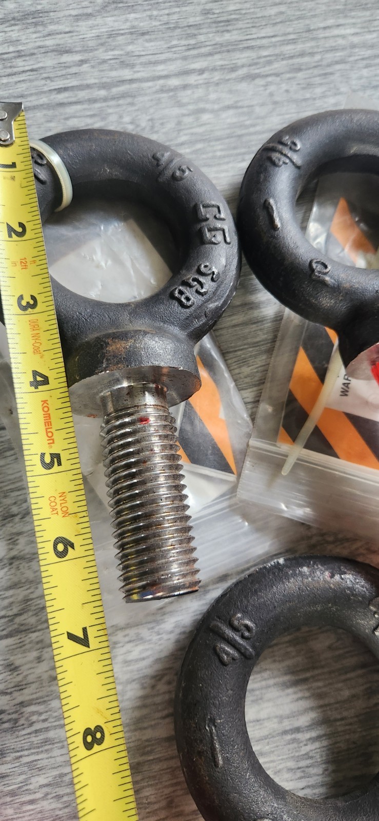 Lot of (5) Crosby Eye Bolt S279 1 x 2-1/2″ 9900253 NOS 13,300 LB WLL 8 TPI USA