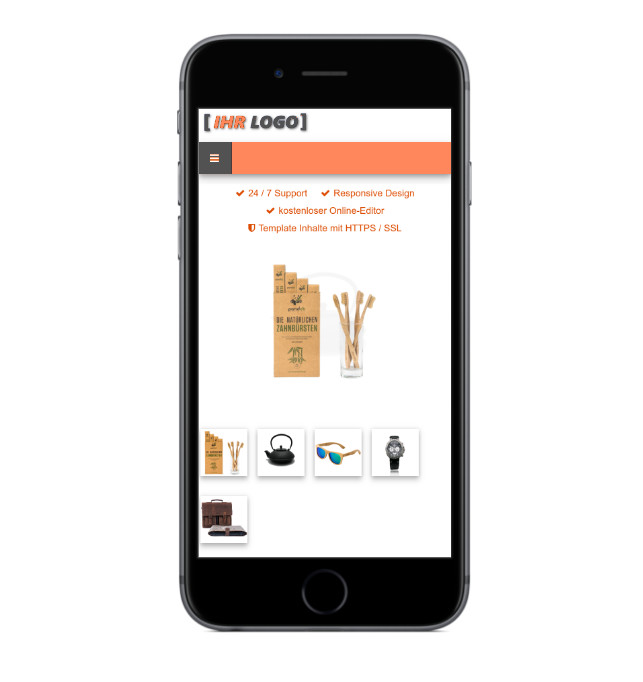 Ebayvorlage 2023 Design Template Responsive SEO Business Coral free Editor