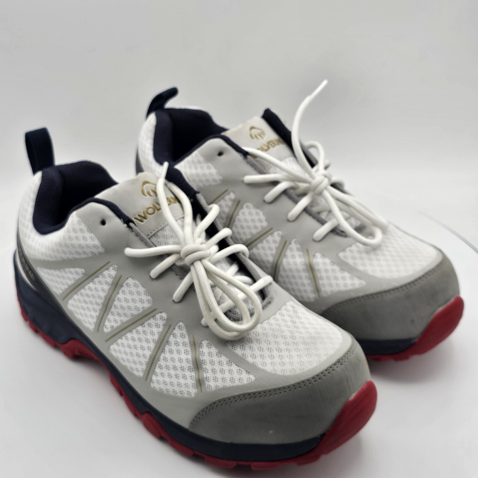 Wolverine Amherst II CarbonMAX Gray Blue Red Mens 8.5 Composite Toe Work Shoes