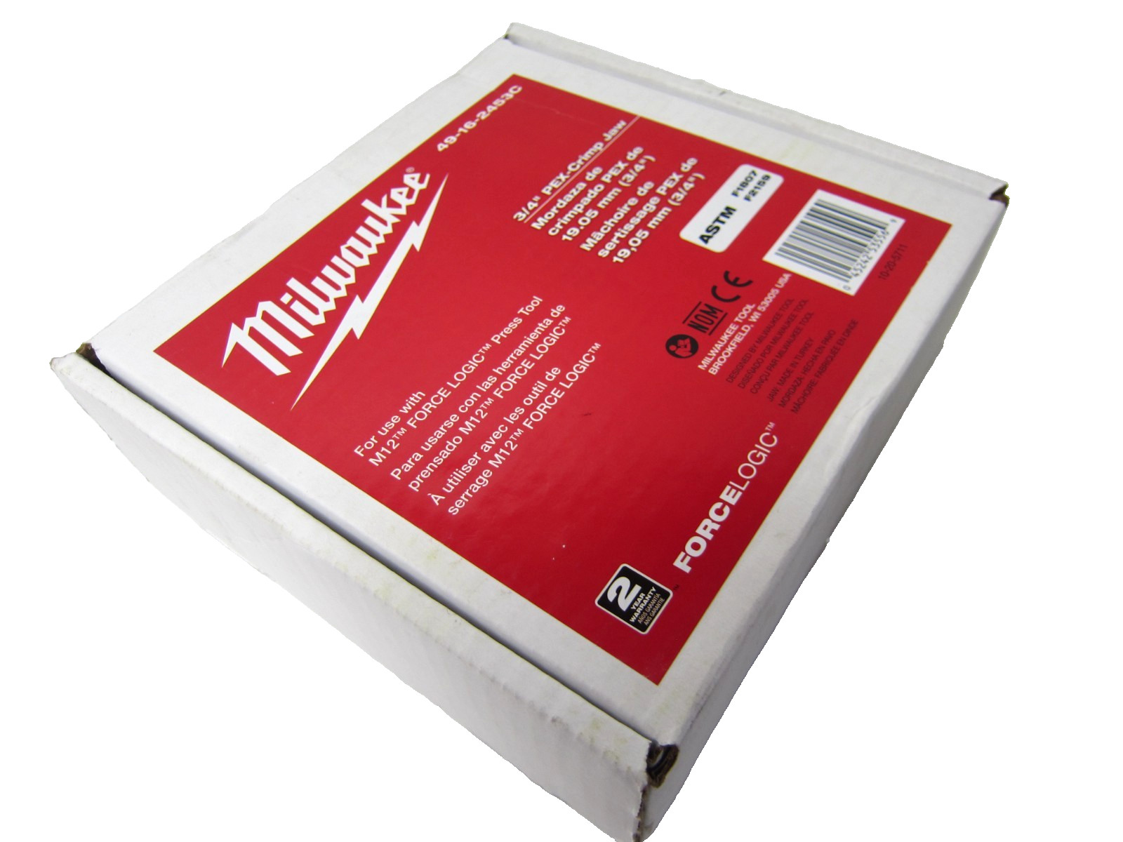 Milwaukee Tool 49-16-2453C M12 Force Logic Pex Crimp Jaw, For 3/4 Pex-SEALED!