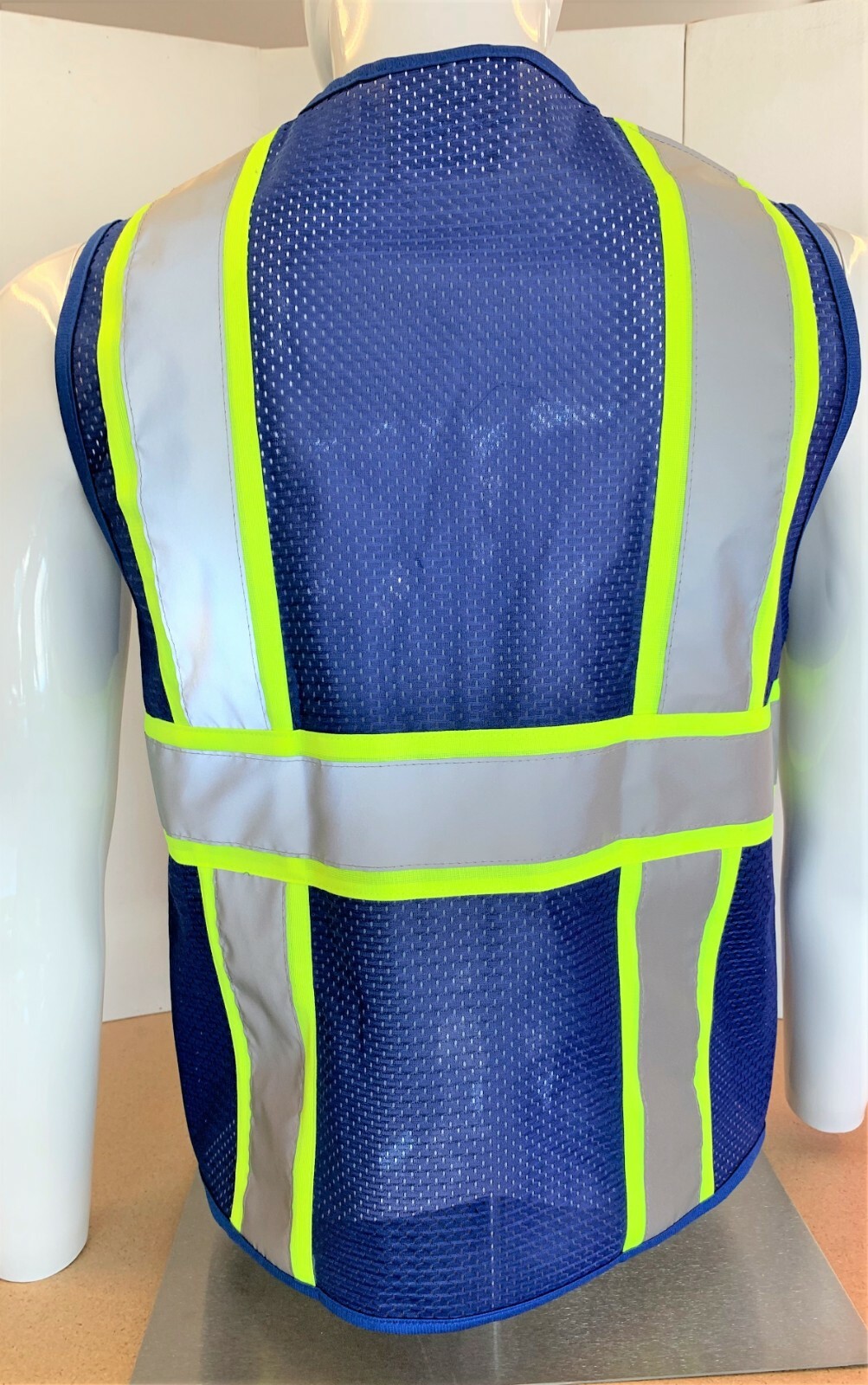 Two Tone High Visibility Reflective Royal Blue Safety Vest (X-Small-5XL)