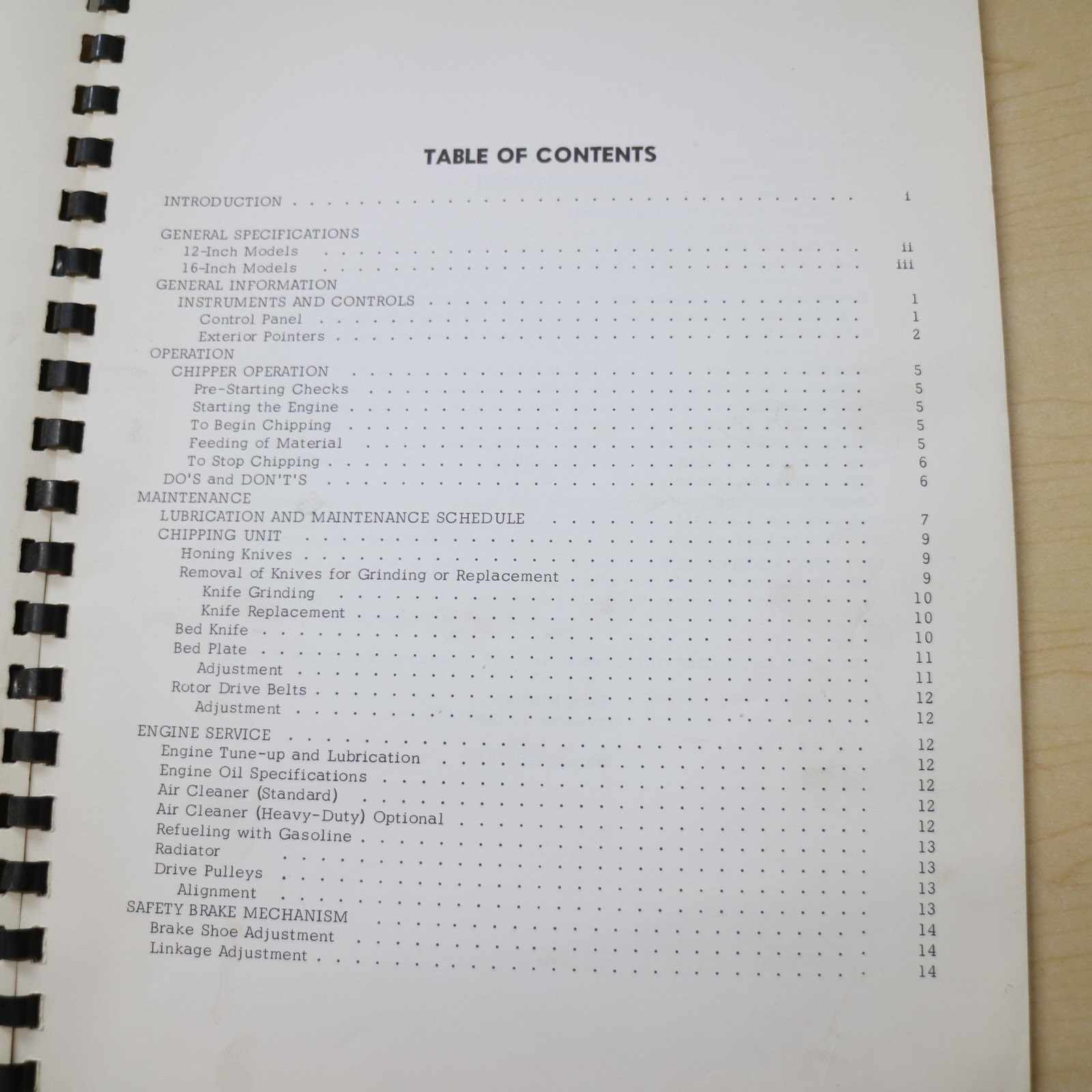 WAYNE 1000 Series Brush Chipper Owner Operation Maintenance Manual guide book