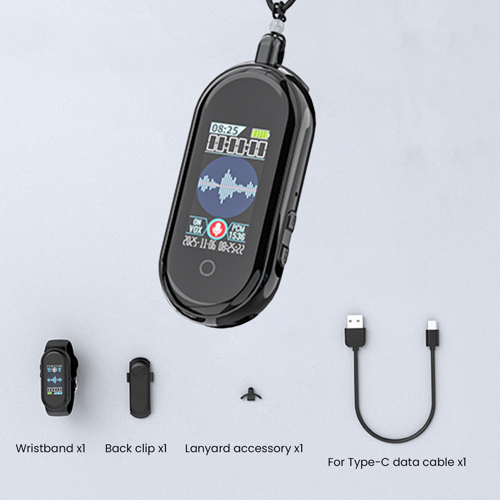 64GB Voice Activated Recorder with AI-Intelligent Triple Noise Reduction,