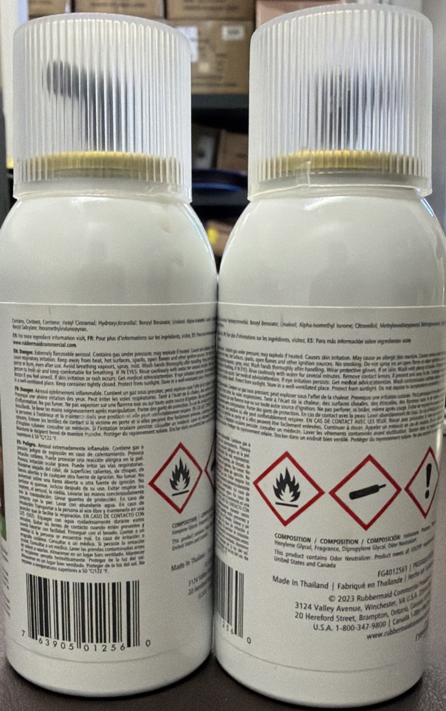 Lot of 2 Rubbermaid Microburst 3000 Odor Neutralizing Aerosol Refill Linen Fresh