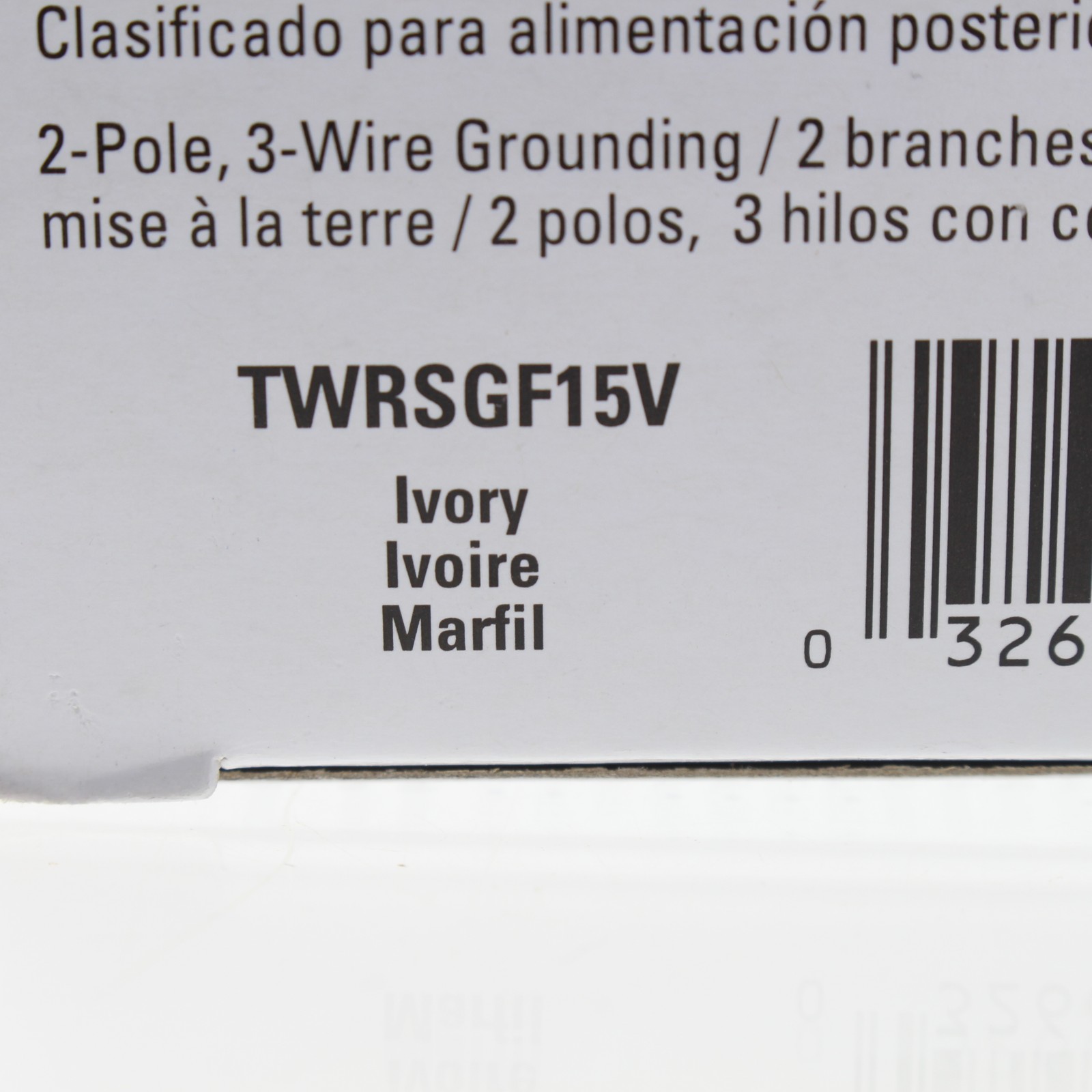 Eaton Ivory Tamper/Weather Resistant GFCI Outlet Receptacle 15A TWRSGF15V