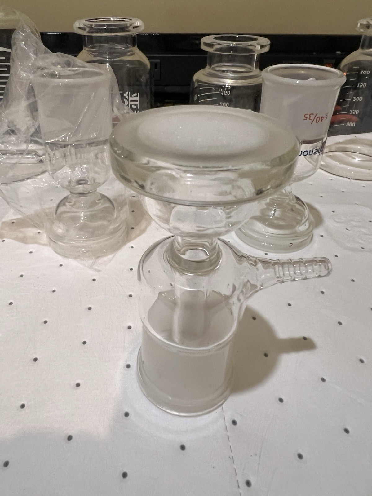 Vacuum Filter Fritted Glass Support Base 300mL, 47mm Millipore-Style 11pc Lot