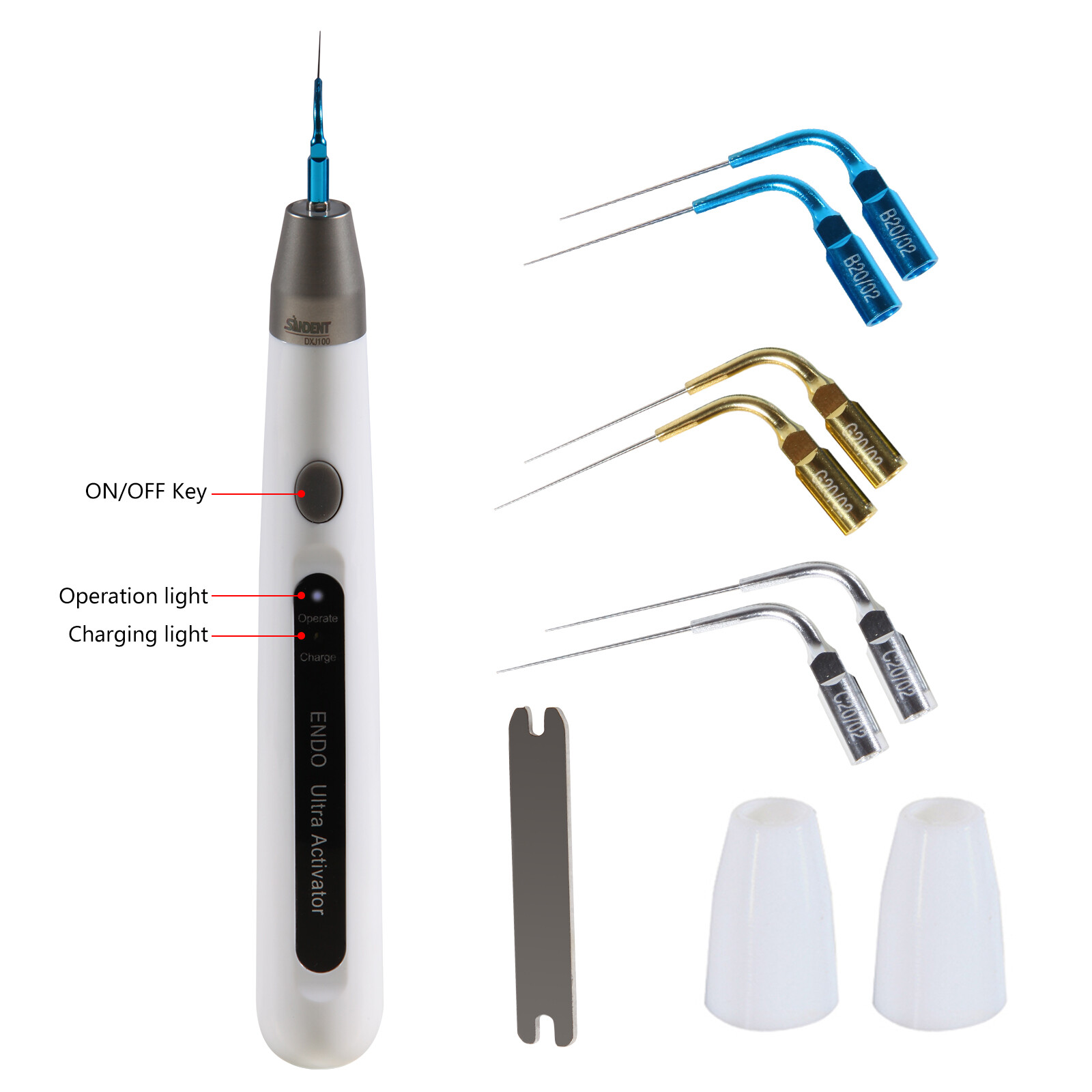 Endo Ultra Activator Dental Ultrasonic Root Canal Irrigator Handpiece 6 Tips DL