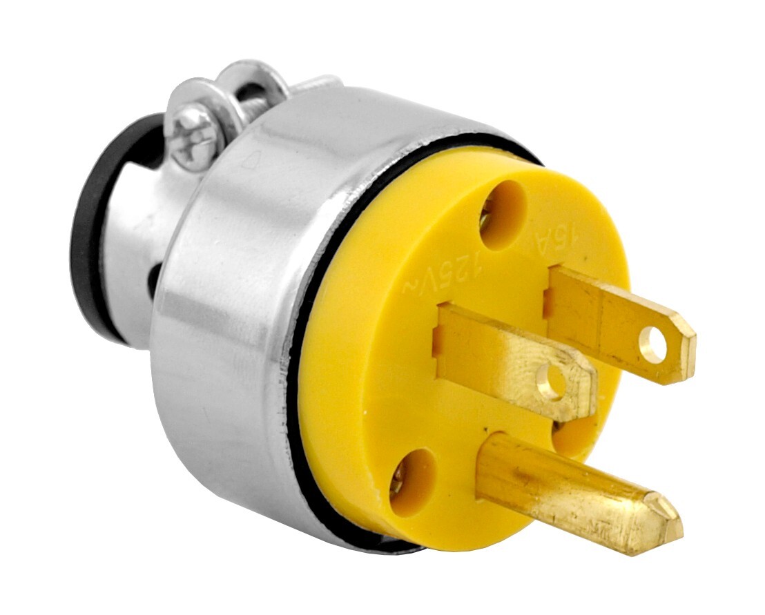 (2) Male & (2) Female Extension Cord Replacement Electrical Plugs 15AMP 125V End