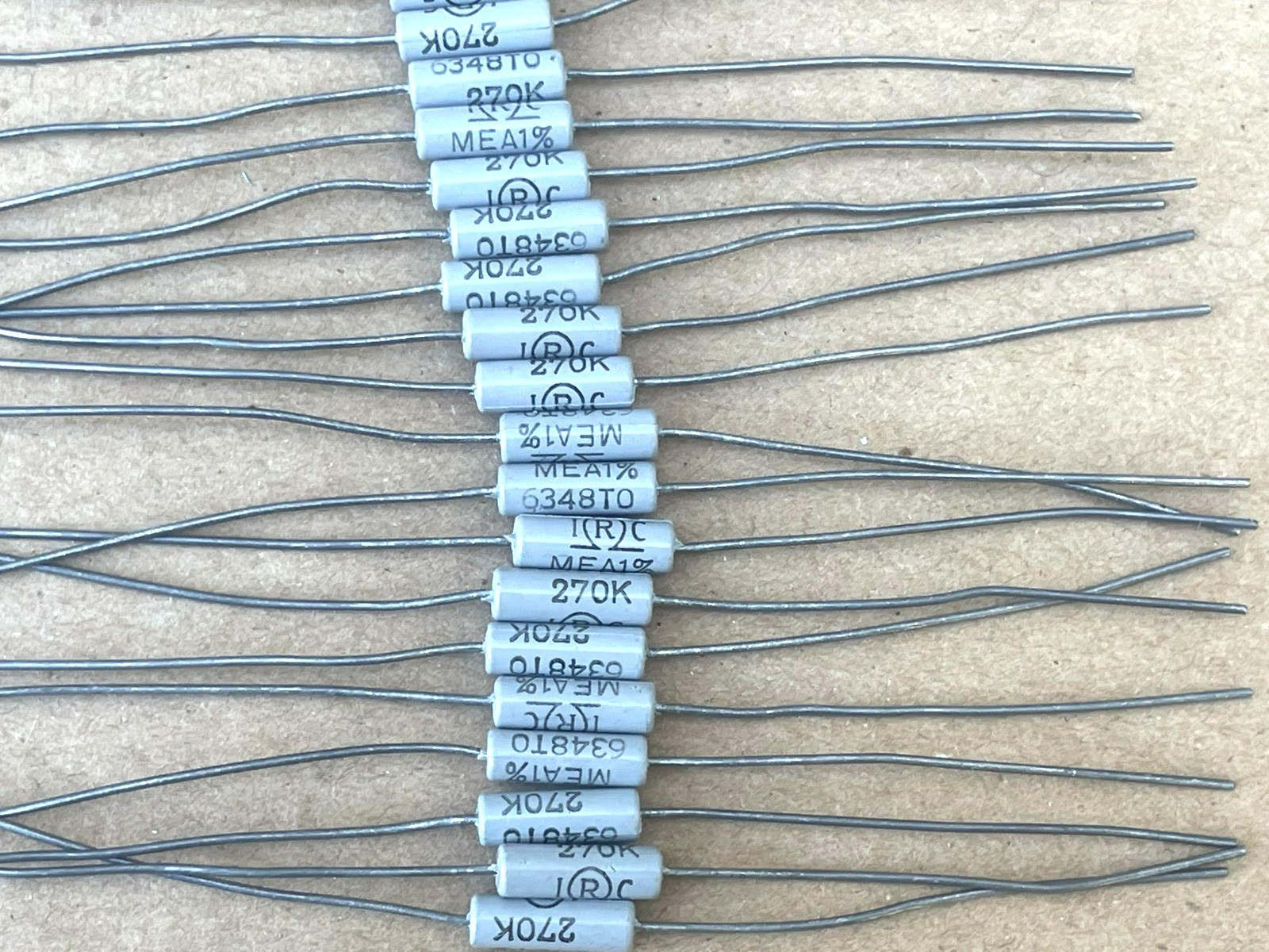 NOS IRC 270KΩ / MEA1% Resistors (Lot of 19)