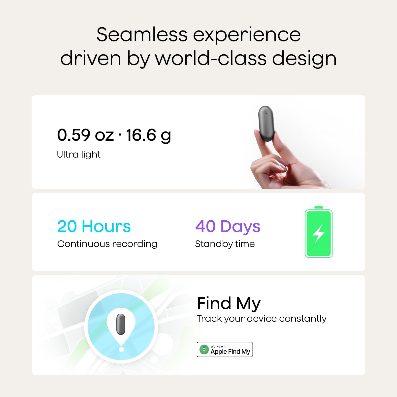 Plaud NotePin Voice Recorder, AI Voice Recorder, App Control, AI Notetaker, A…