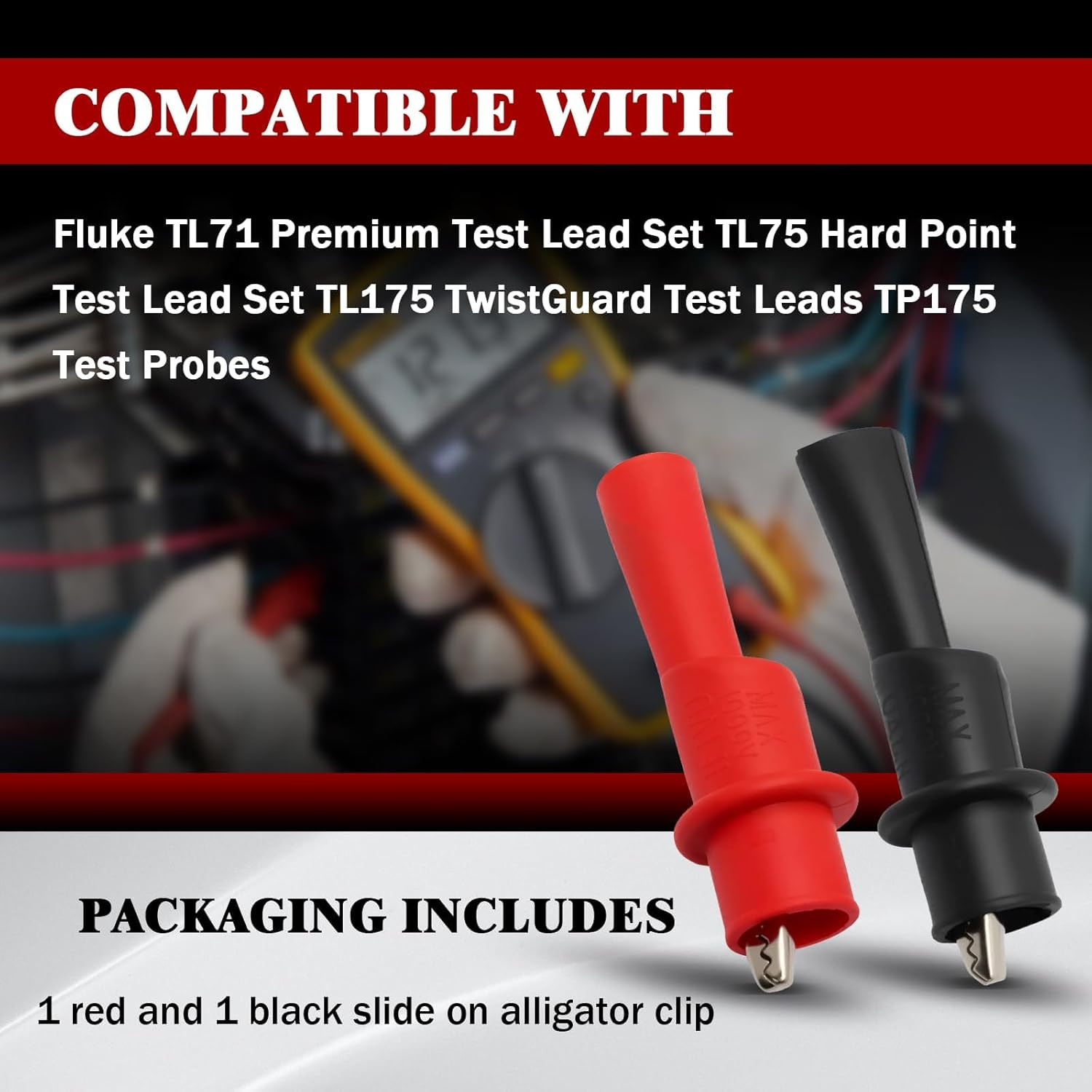 AC175 Multimeter Alligator Clips Fluke TL71 TL75 TL175 TP175 Test Leads | Insula