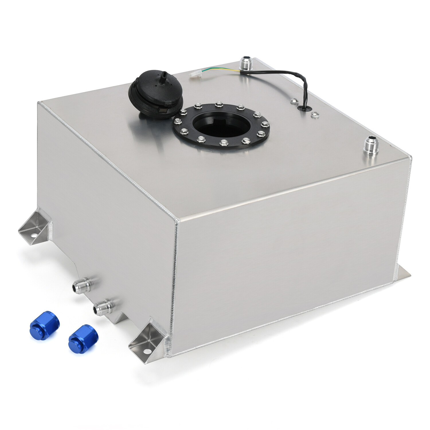 40L Litre 10 Gallon Aluminum Fuel Surge Cell Tank w/Cap Plug Sensor Foam Inside