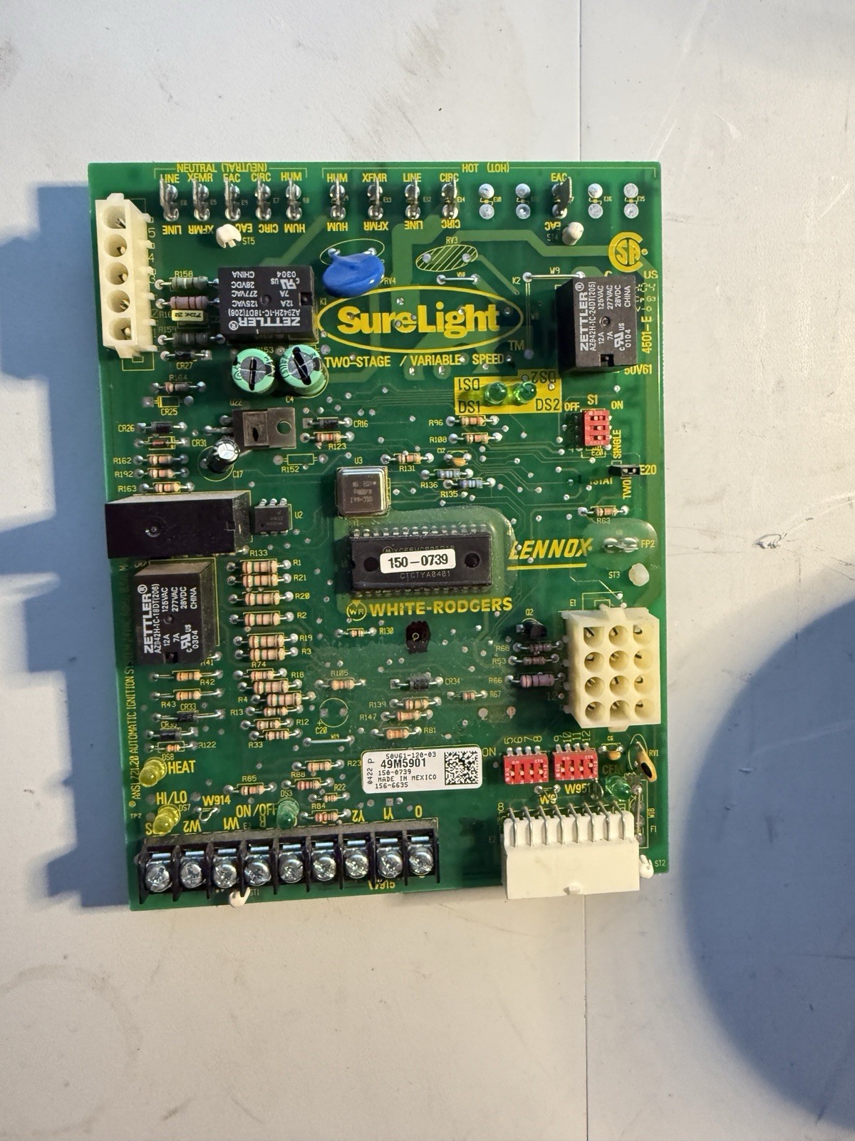 Lennox 49M5901 Furnace Control Circuit Board 50V61-120-03 SureLight