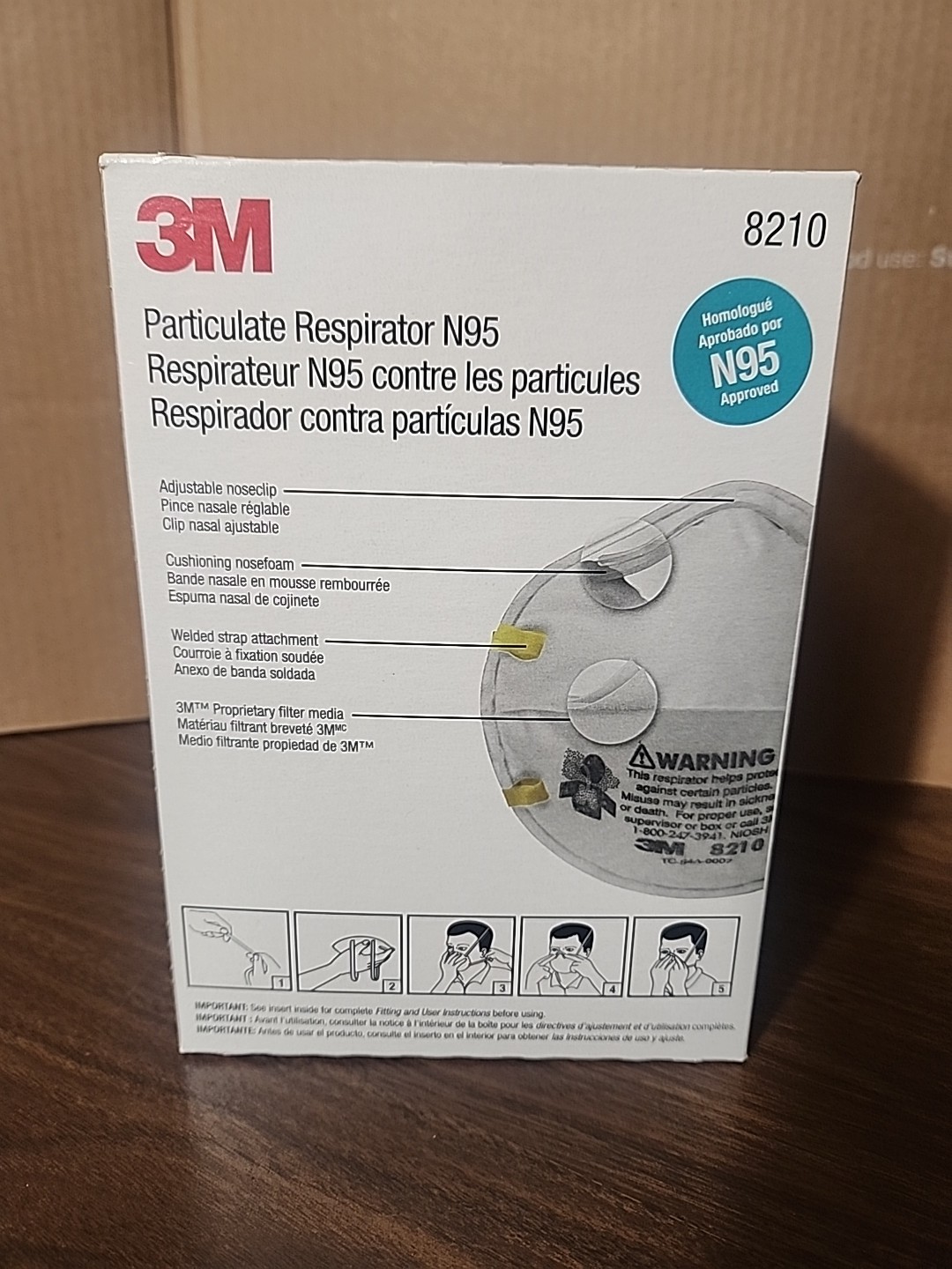 Genuine Brand New 3M N95 Particulate Respirator #8210 – 20 Masks – Exp 06/2026