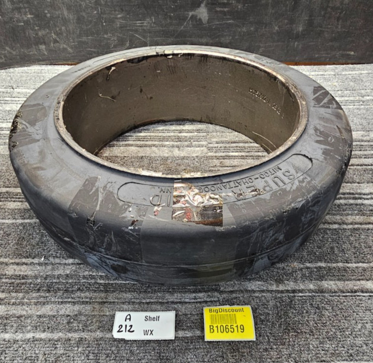 (QTY 1) Mitco Super Solid Smooth Press-On Forklift Tire 18x5x12-1/8, 253212