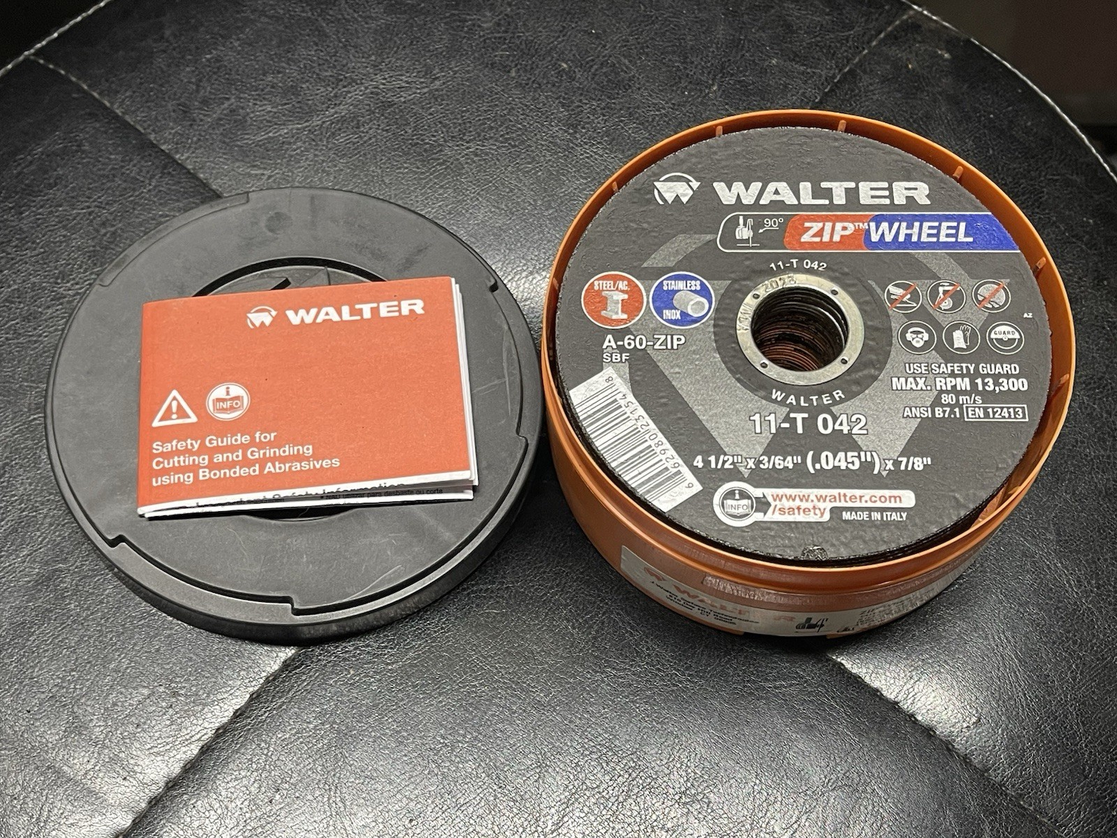 Walter 11T042 4-1/2×3/64 ZIP WHEEL High Performance Cut-Off Whls Type 1 (25 pk)