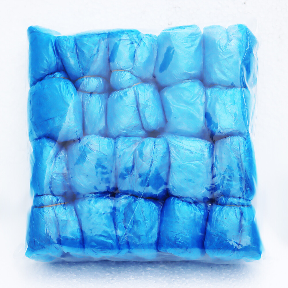 Disposable plastic shoe covers – 100pcs Medical Lab Supplies Dust Proof 5.9X14.5