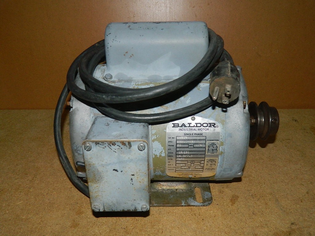 Baldor Industrial Motor Single Phase L1309 1HP 115/230 Volt 3450 RPM 5/8″ Shaft