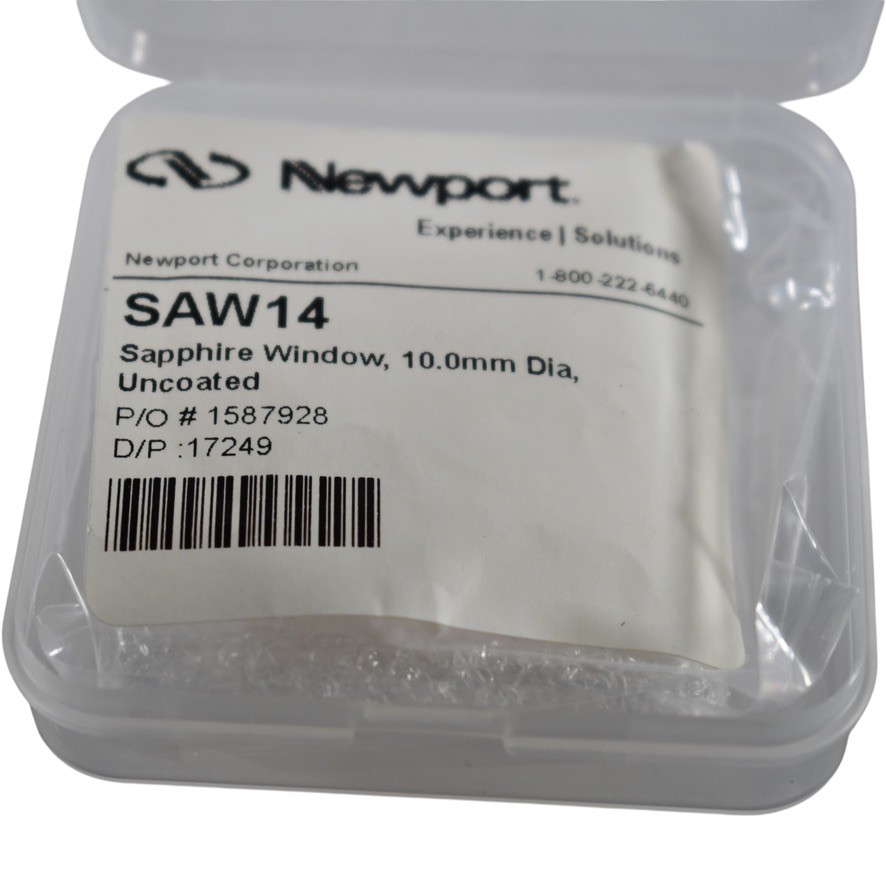 NEW Newport SAW14 10mm Uncoated Sapphire Optical Parallel Window Crystal