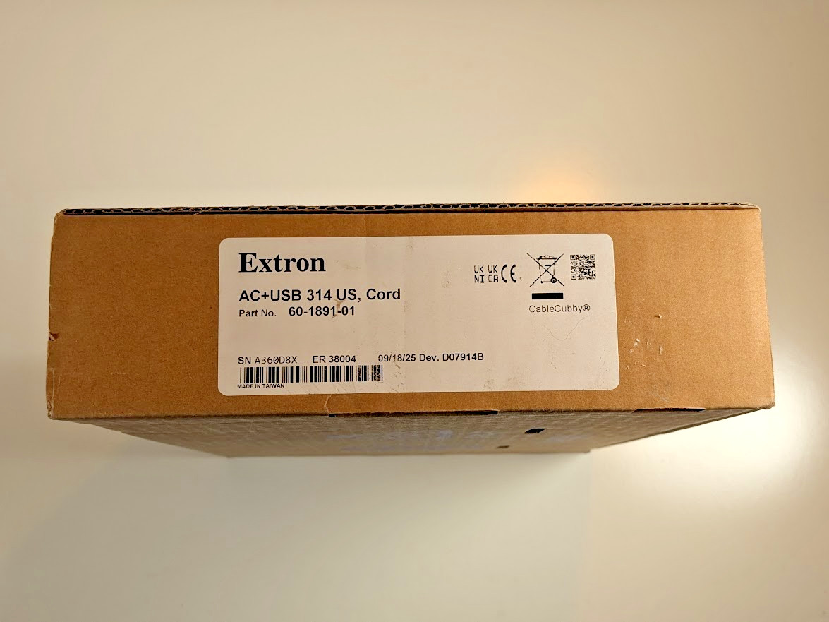 Extron AC+USB 314 60-1891-01 US Cord Power Module 125V 50/60Hz 12A