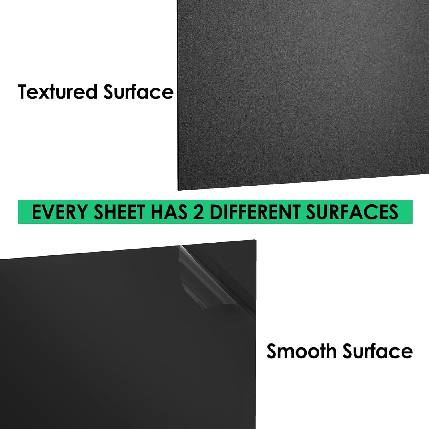 CREGEAR ABS Plastic Sheet 1/16 Inch Thick – 16″ x 12″, 2 Pack Black Plastic ….