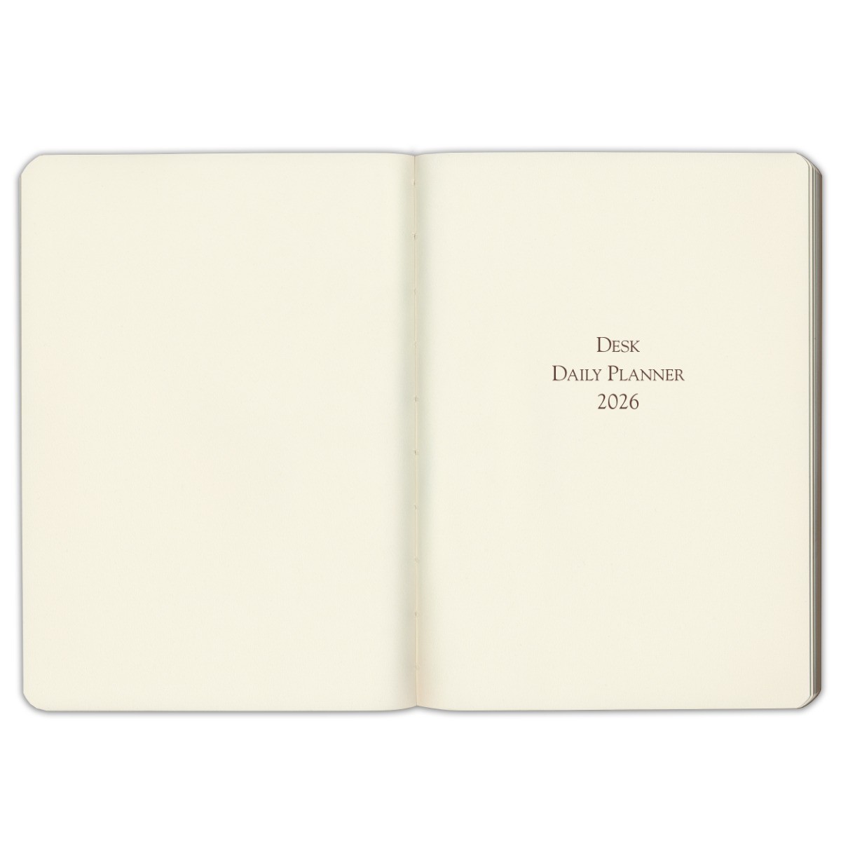 Gallery Leather Daily Planner 2027, 12 Months, Desk Calendar Notebook, 8 x 5.5″