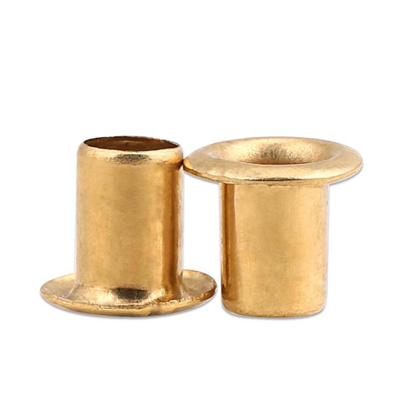 Brass Hollow Tubular Rivets Eyelet Leather Craft Grommet M0.9 to M6 DIY